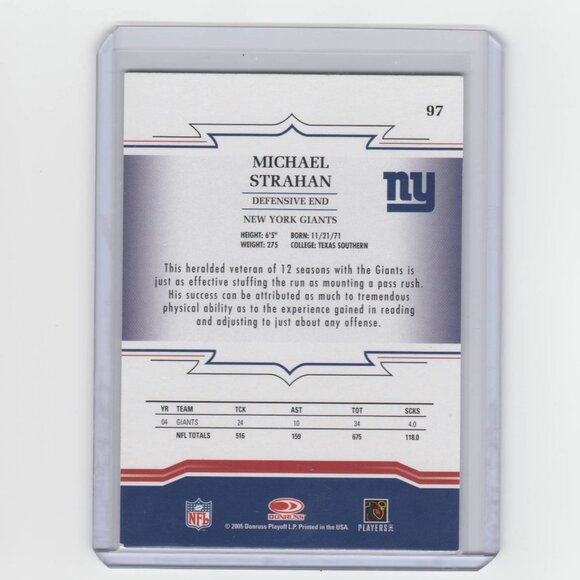 Michael Strahan Rookie Card NY Giants HOF Defensive End ESPN Analyst GMA Host!! - Picture 5 of 5